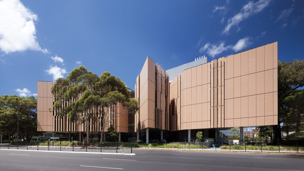 Tyree Energy Technologies Building, UNSW designed by fjmt: Technology and research sheltered under an extension of the tree canopy