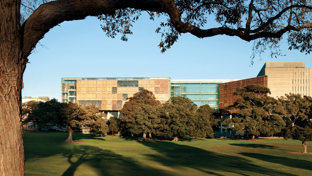 Sydney Law School, University of Sydney, designed by architects fjmt: A law school as an open door and Urban Window.